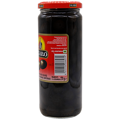 Figaro Plain Olives Black 450g