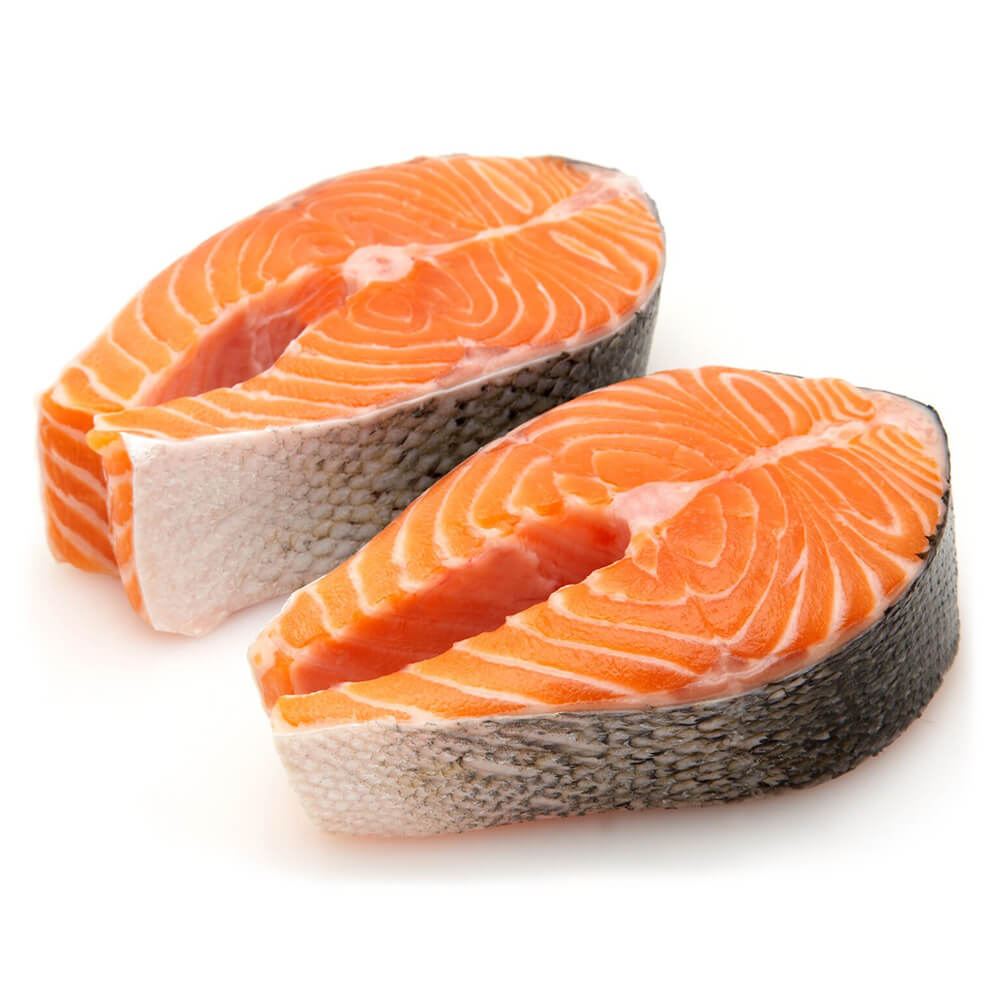 Frozen Salmon Steak Raw Portions Norwegian 250g