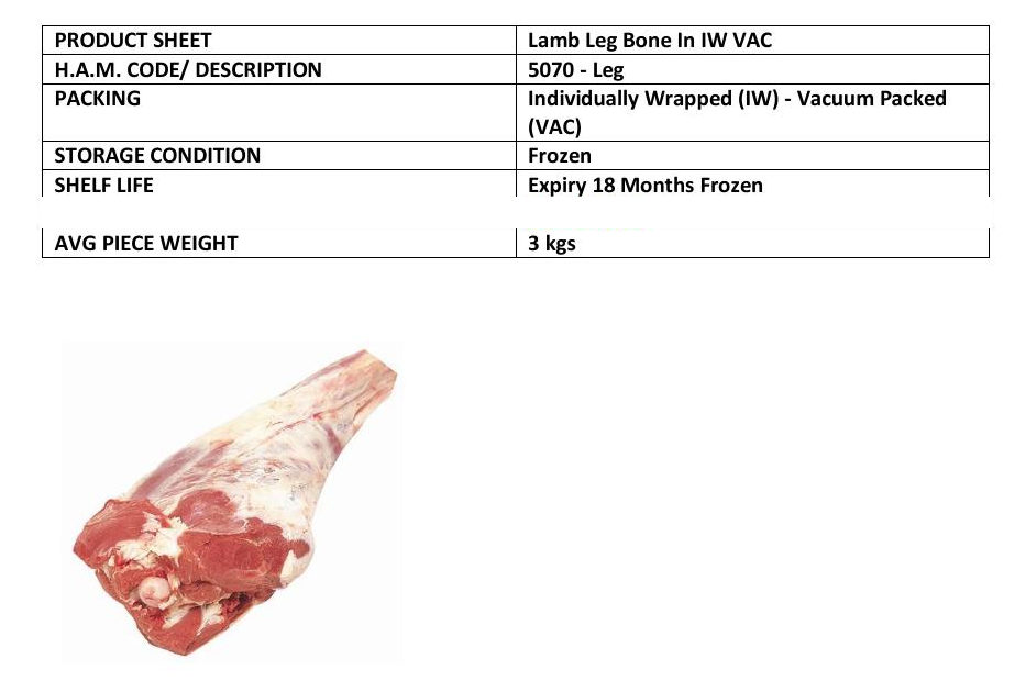 Mulwarra AUS Lamb Leg Bone In 3kg +/-
