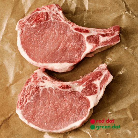 Raw Pork Chops With Bone Local 1kg Per Pack - reddotgreendot