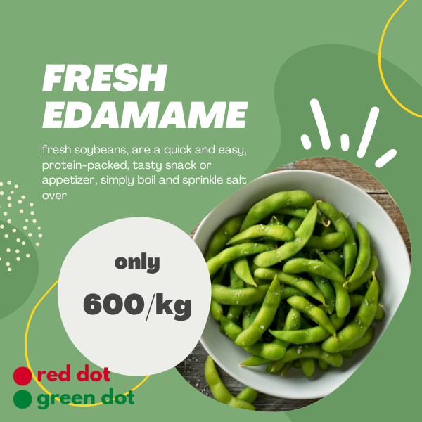 Fresh Edamame - reddotgreendot