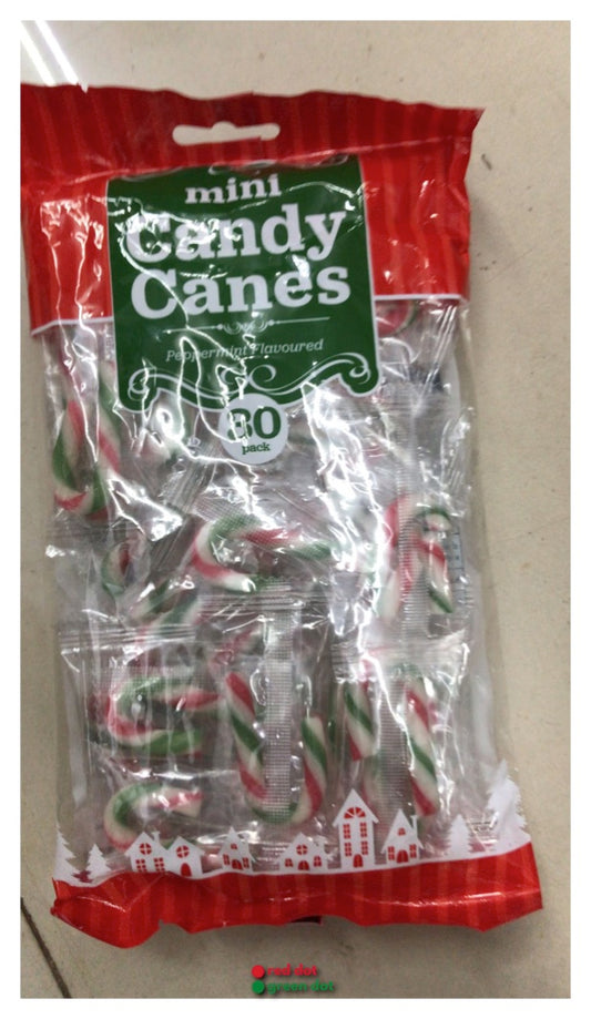 Mini Candy Canes 30pcs Packet - Peppermint