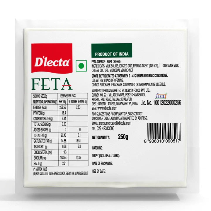 Dlecta Feta Cheese 250g