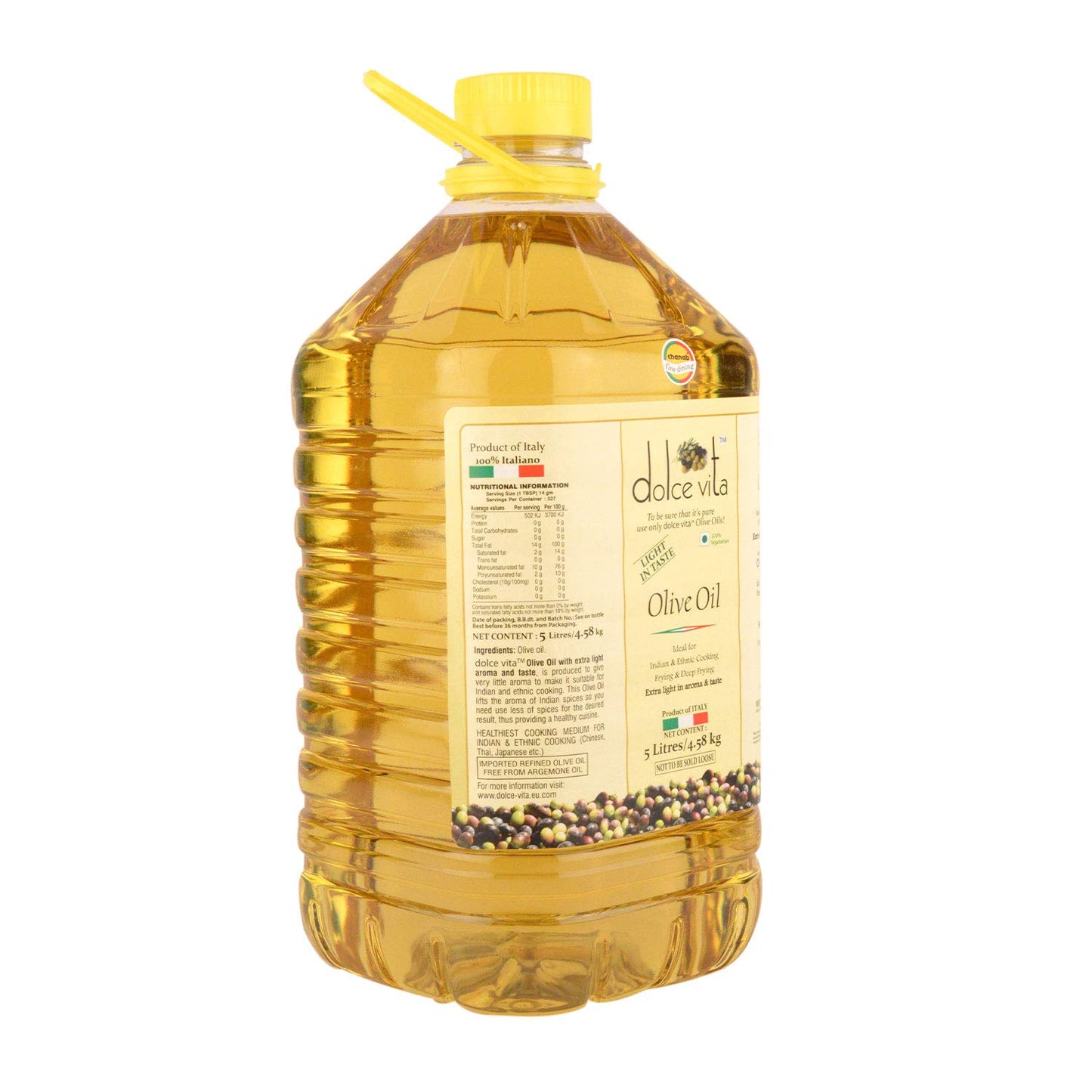 Dolce Vita Extra Light Olive Oil 5L - 100% Italian Genuine Olive Oil