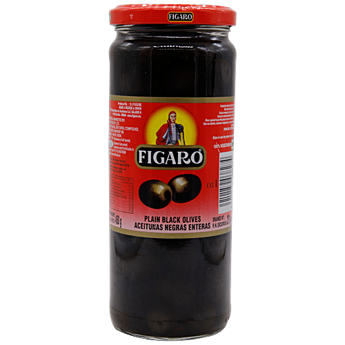 Figaro Plain Olives Black 450g