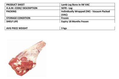 Mulwarra AUS Lamb Leg Bone In 3kg +/-