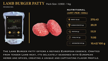 Pure South Tasty Kiwi NZ Lamb Burger Patty (900g-1.0kg) - BOGO