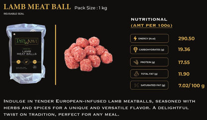 Pure South Tasty Kiwi NZ Lamb Meat Balls 1.0kg - BOGO