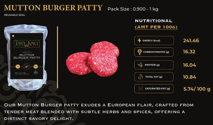 Pure South Tasty Kiwi NZ Mutton Burger Patty (900g-1.0kg) - BOGO