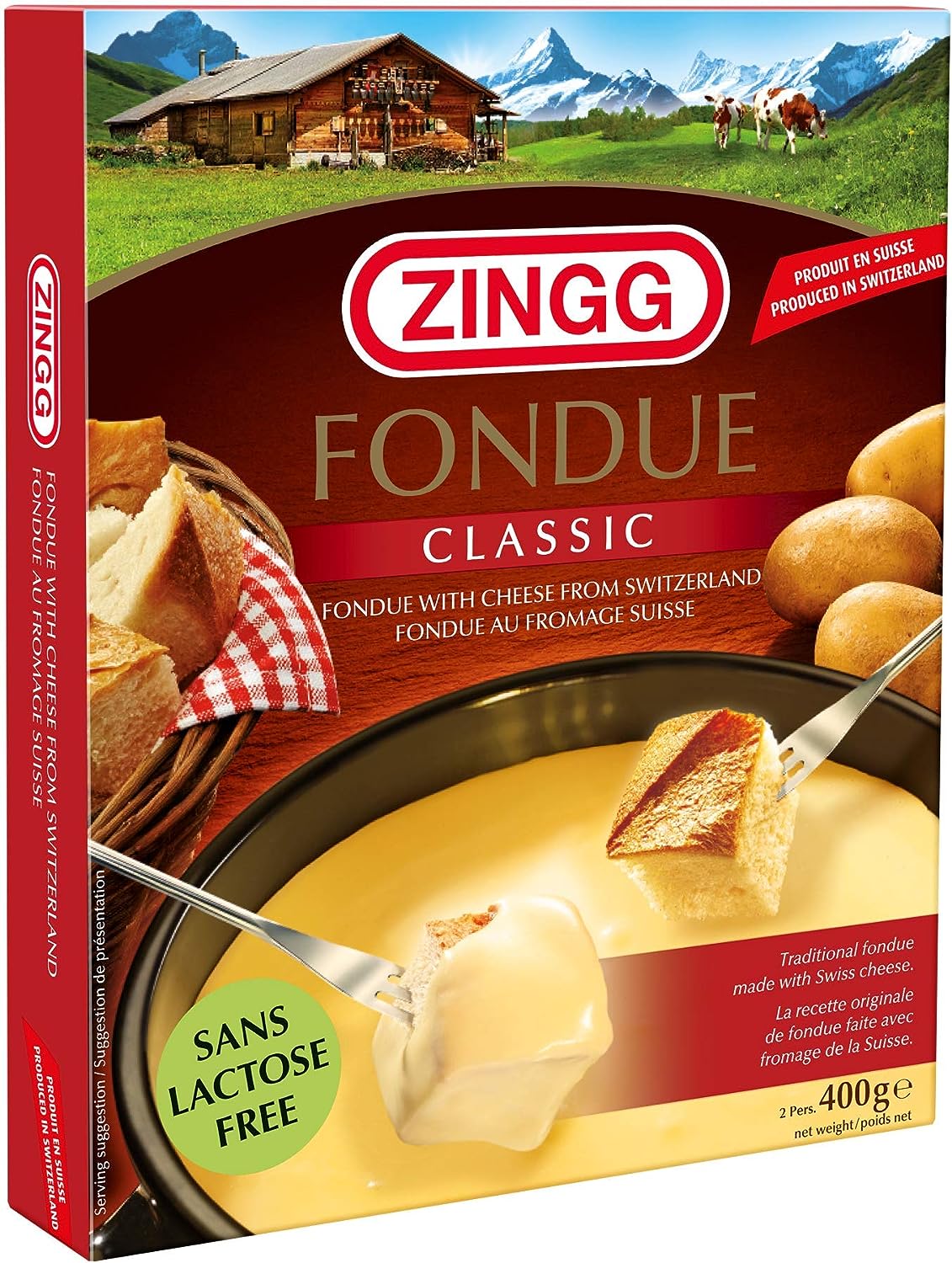 Fondue de queso suizo Swiss Knight Zingg 400g