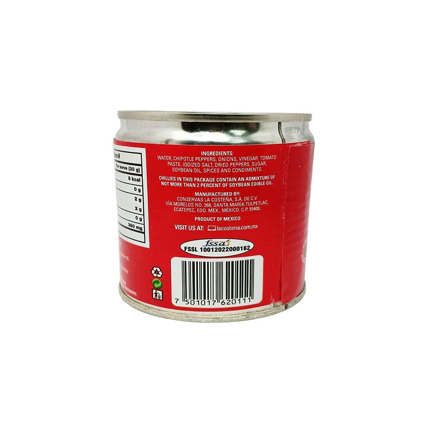 La Costena Chipotle Peppers In Adobo Sauce 199g - reddotgreendot