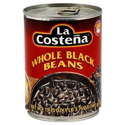 La Costena Whole Black Beans Haricots Noirs Entiers 560g - reddotgreendot
