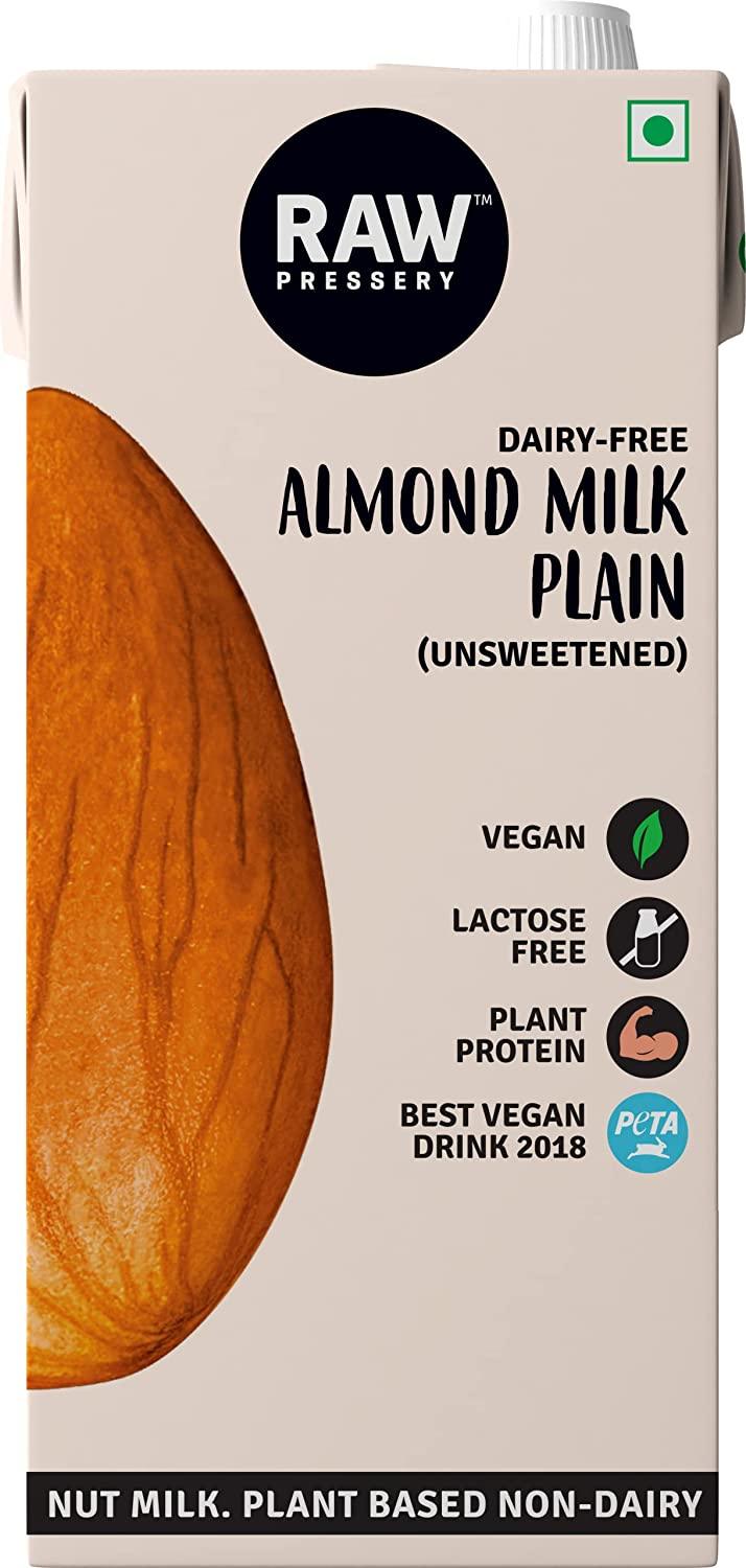 Raw Pressery Almond Milk Plain Unsweetened 1L - reddotgreendot