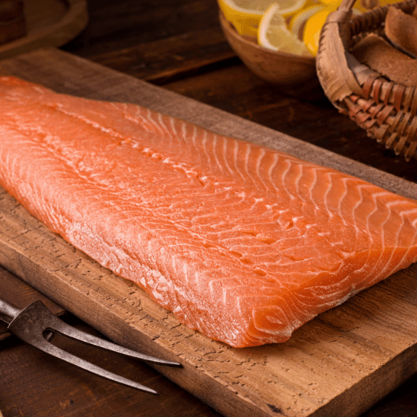 Salmon Fillet Raw Whole Frozen - reddotgreendot