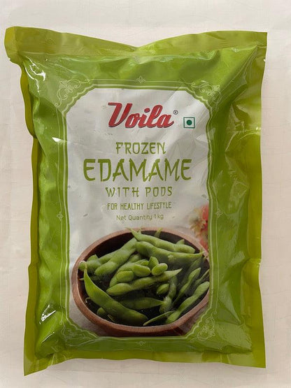 Voila Frozen Edamame Soyabean with Pods 1kg - reddotgreendot
